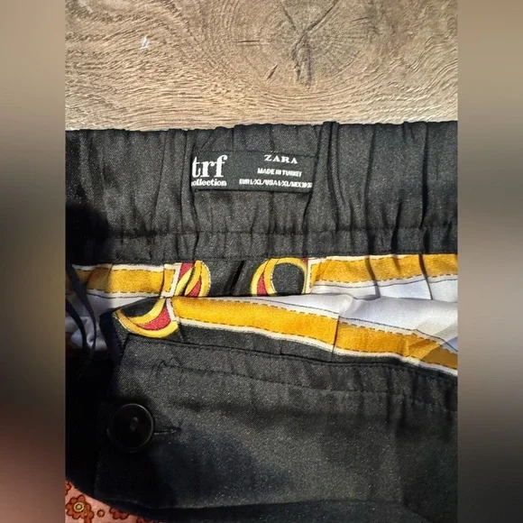 Zara Chain Print Pleated Midi Wrap Skirt, Size L-XL - Picture 12 of 14